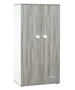 BabyPrice Armoires Enfant Armoire Chambre 2 Portes 168x85x57cm En Bois Gris Foncé -Armoires enfant Soldes armoire chambre 2 portes 168x85x57cm en bois gris fonce 3