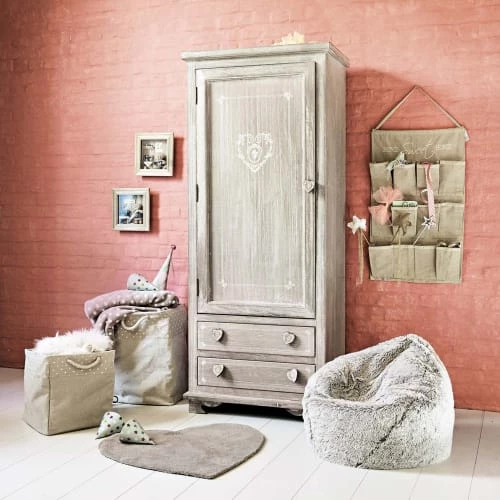 Maisons Du Monde Armoires Armoire En Bois De Paulownia Grisé 8 Maisons Du Monde Armoires Armoire En Bois De Paulownia Grisé – Image 6