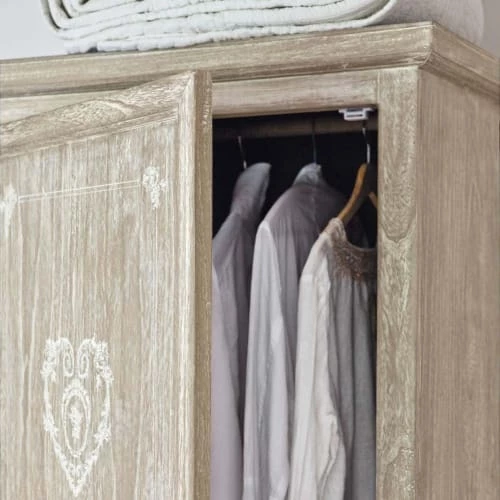 Maisons Du Monde Armoires Armoire En Bois De Paulownia Grisé 7 Maisons Du Monde Armoires Armoire En Bois De Paulownia Grisé – Image 5