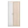Calicosy Armoires Enfant Armoire Enfant 2 Portes Avec Penderie L85,2 Cm - Décor Bois Et Blanc -Armoires enfant Soldes armoire enfant 2 portes avec penderie l85 2 cm decor bois et blanc