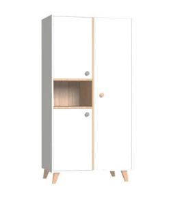 Home Maison Armoires Enfant Armoire Enfant Avec Pieds En Hêtre Senja Blanc