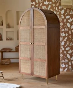 Tikamoon Armoires Enfant Armoire Enfant En Orme Et Cannage -Armoires enfant Soldes armoire enfant en orme et cannage 3