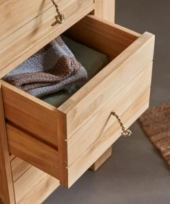 Tikamoon Armoires Enfant Armoire Penderie Enfant En Teck Massif -Armoires enfant Soldes armoire penderie enfant en teck massif 4