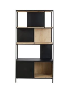 Maisons Du Monde Bibliothèques Et étagères Enfant Bibliothèque 1 Porte En Sapin Et Métal Noir
