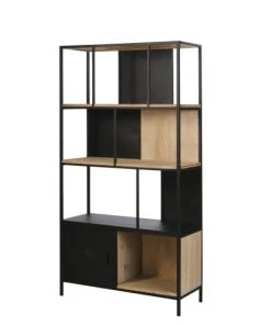 Maisons Du Monde Bibliothèques Et étagères Enfant Bibliothèque 1 Porte En Sapin Et Métal Noir -Armoires enfant Soldes bibliotheque 1 porte en sapin et metal noir 1000 0 1 193562 2