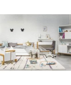 Kocot Kids Bibliothèques Et étagères Enfant Bibliothèque 2 Portes Blanc Naturel -Armoires enfant Soldes bibliotheque 2 portes blanc naturel 2