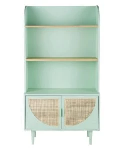 Maisons Du Monde Bibliothèques Et étagères Enfant Bibliothèque 2 Portes Verte Et Beige