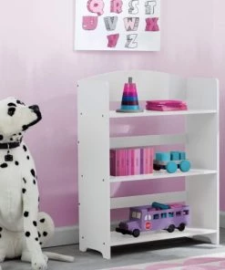 Delta Children Bibliothèques Et étagères Enfant Bibliothèque 3 étagères En Bois Blanc -Armoires enfant Soldes bibliotheque 3 etageres en bois blanc 2