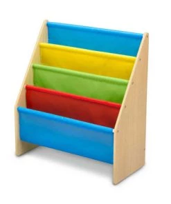 Delta Children Bibliothèques Et étagères Enfant Bibliothèque 4 Pochettes En Bois Imitation Bois Clair