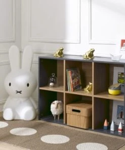 Nateo Concept Bibliothèques Et étagères Enfant Bibliothèque 6 Cases Ardoise -Armoires enfant Soldes bibliotheque 6 cases ardoise 2