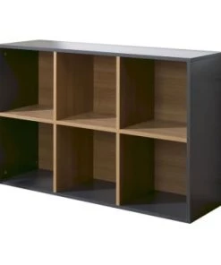 Nateo Concept Bibliothèques Et étagères Enfant Bibliothèque 6 Cases Ardoise