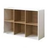 Nateo Concept Bibliothèques Et étagères Enfant Bibliothèque 6 Cases Blanc -Armoires enfant Soldes bibliotheque 6 cases blanc