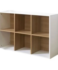 Nateo Concept Bibliothèques Et étagères Enfant Bibliothèque 6 Cases Blanc