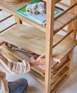 Armoires enfant Soldes -Armoires enfant Soldes bibliotheque basse enfant en teck massif 1