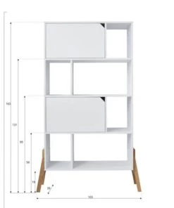 Bellamy Bibliothèques Et étagères Enfant Bibliothèque Blanc -Armoires enfant Soldes bibliotheque blanc 6