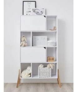 Bellamy Bibliothèques Et étagères Enfant Bibliothèque Blanc -Armoires enfant Soldes bibliotheque blanc 7
