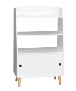 Fornord Bibliothèques Et étagères Enfant Bibliothèque Enfant 3 étagères 2 Portes