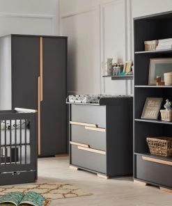 Pinio Bibliothèques Et étagères Enfant Bibliothèque Gris Naturel -Armoires enfant Soldes bibliotheque gris naturel 1