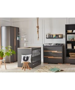 Pinio Bibliothèques Et étagères Enfant Bibliothèque Gris Naturel -Armoires enfant Soldes bibliotheque gris naturel 3