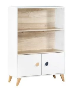 Sauthon Bibliothèques Et étagères Enfant Bibliothèque Meuble Gouttes 120x86x35cm En Bois Blanc