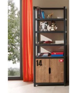 Armoires enfant Soldes -Armoires enfant Soldes bibliotheque noir naturel 1