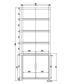 Vipack Bibliothèques Et étagères Enfant Bibliothèque Noir Naturel -Armoires enfant Soldes bibliotheque noir naturel 2