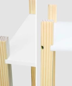 Alice's Garden Bibliothèques Et étagères Enfant Bibliothèque Pour Enfant à Trois Niveaux Naturel Blanc -Armoires enfant Soldes bibliotheque pour enfant a trois niveaux naturel blanc 4