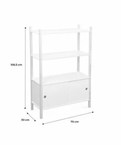 Alice's Garden Bibliothèques Et étagères Enfant Bibliothèque Pour Enfant à Trois Niveaux Naturel Blanc -Armoires enfant Soldes bibliotheque pour enfant a trois niveaux naturel blanc 5