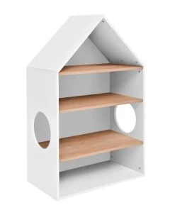 Bellamy Bibliothèques Et étagères Enfant Bibliothèque Tête De Lit Maison Blanc Naturel