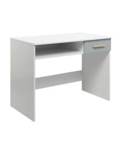 Bopita Bureaux Enfant Bureau 1 Niche 1 Tiroir Blanc Gris -Armoires enfant Soldes bureau 1 niche 1 tiroir blanc gris 1