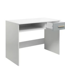 Bopita Bureaux Enfant Bureau 1 Niche 1 Tiroir Blanc Gris -Armoires enfant Soldes bureau 1 niche 1 tiroir blanc gris 2