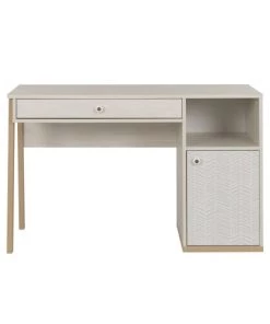 Gami Bureaux Enfant Bureau 1 Porte 1 Tiroir Châtaignier Blanchi