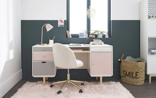 Maisons Du Monde Bureaux Enfant Bureau 1 Porte 4 Tiroirs Blanc, Gris Et Rose 7 Maisons Du Monde Bureaux Enfant Bureau 1 Porte 4 Tiroirs Blanc, Gris Et Rose – Image 5