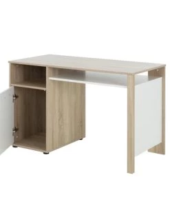 Gami Bureaux Enfant Bureau 1 Porte Chêne Blanc -Armoires enfant Soldes bureau 1 porte chene blanc 2
