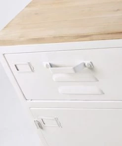Maisons Du Monde Bureaux Et Meubles Secrétaires Bureau 1 Tiroir 1 Porte En Métal Blanc Et Sapin -Armoires enfant Soldes bureau 1 tiroir 1 porte en metal blanc et sapin 1000 4 2 192784 4