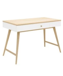 Bopita Bureaux Enfant Bureau 1 Tiroir Blanc Chêne -Armoires enfant Soldes bureau 1 tiroir blanc chene 2