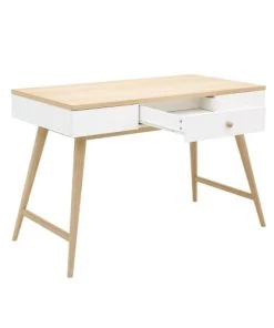 Bopita Bureaux Enfant Bureau 1 Tiroir Blanc Chêne -Armoires enfant Soldes bureau 1 tiroir blanc chene 3