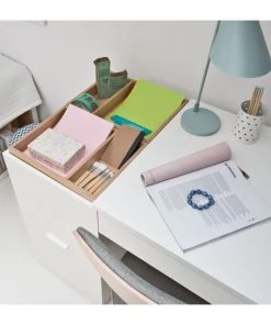 Calicosy Bureaux Enfant Bureau 140 Cm Avec Rangements - Blanc -Armoires enfant Soldes bureau 140 cm avec rangements blanc 2