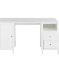 Maisons Du Monde Bureaux Enfant Bureau 2 Tiroirs 1 Niche 1 Porte Blanc