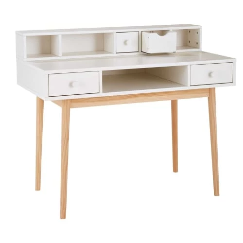 Maisons Du Monde Bureaux Enfant Bureau 2 Tiroirs Blanc 6 Maisons Du Monde Bureaux Enfant Bureau 2 Tiroirs Blanc – Image 4