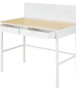 Maisons Du Monde Bureaux Enfant Bureau 2 Tiroirs Blanc Et Beige -Armoires enfant Soldes bureau 2 tiroirs blanc et beige 1000 14 38 225825 2