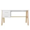 Bopita Bureaux Enfant Bureau 2 Tiroirs Blanc Naturel -Armoires enfant Soldes bureau 2 tiroirs blanc naturel