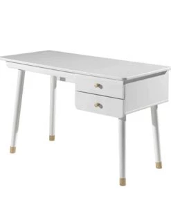 Terre De Nuit Bureaux Enfant Bureau 2 Tiroirs En Bois Blanc