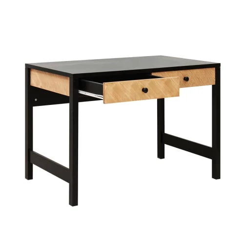 Bopita Bureaux Enfant Bureau 2 Tiroirs Noir Naturel Naturel 5 Bopita Bureaux Enfant Bureau 2 Tiroirs Noir Naturel Naturel – Image 3