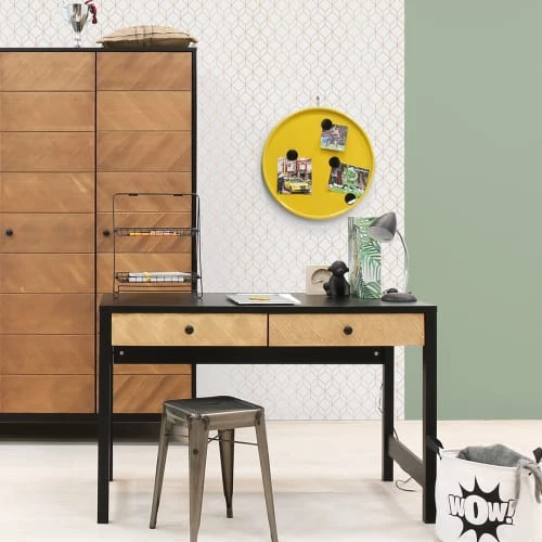 Bopita Bureaux Enfant Bureau 2 Tiroirs Noir Naturel Naturel 6 Bopita Bureaux Enfant Bureau 2 Tiroirs Noir Naturel Naturel – Image 4