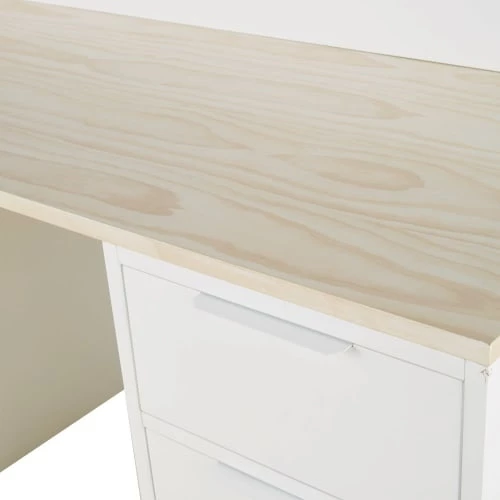 Maisons Du Monde Bureaux Enfant Bureau 3 Tiroirs Et 2 Niches Blanc Et Beige 5 Maisons Du Monde Bureaux Enfant Bureau 3 Tiroirs Et 2 Niches Blanc Et Beige – Image 3