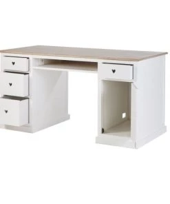 Maisons Du Monde Bureaux Et Meubles Secrétaires Bureau 4 Tiroirs 1 Porte Blanc -Armoires enfant Soldes bureau 4 tiroirs 1 porte blanc 1000 3 11 193531 3