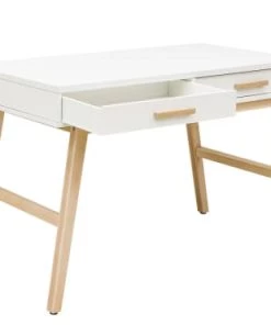 Bopita Bureaux Enfant Bureau Avec 2 Tiroirs Blanc/Naturel -Armoires enfant Soldes bureau avec 2 tiroirs blanc naturel 2