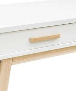 Bopita Bureaux Enfant Bureau Avec 2 Tiroirs Blanc/Naturel -Armoires enfant Soldes bureau avec 2 tiroirs blanc naturel 3
