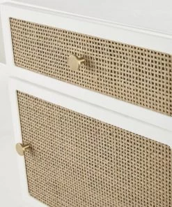 Maisons Du Monde Bureaux Enfant Bureau Bicolore 2 Portes 2 Tiroirs Cannage En Rotin -Armoires enfant Soldes bureau bicolore 2 portes 2 tiroirs cannage en rotin 1000 10 34 206305 3